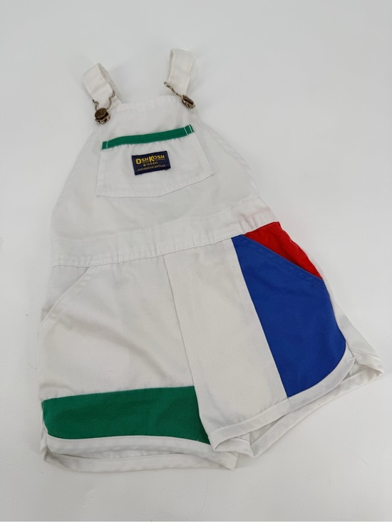 OshKosh B'gosh Other - Vintage Oshkosh 90s Colorblock Short Overalls Kids 5